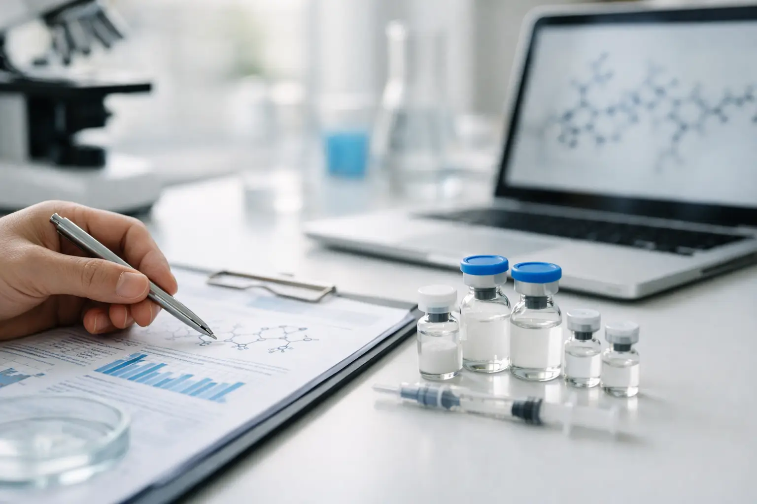 AOD-9604: A Researcher's Overview of the Published Literature — laboratory illustration